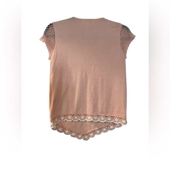 Y2K Peach Lace Trim Women's Babydoll Top Size XS/S - Picture 8 of 8